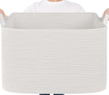 Goodpick 105L Extra Large Woven Rope Blanket Basket, Living Room, Bedroom & by Goodpick