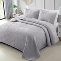 Exclusivo Mezcla Ultrasonic Twin Quilt Bedding Set, Light Grey | Lightweight by ExclusivoMezcla