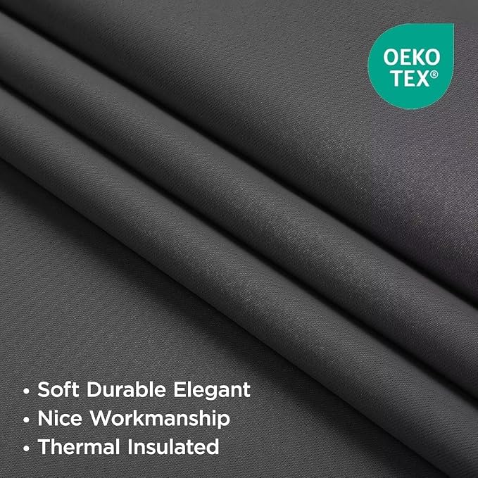 Joydeco Blackout Curtains 90 Inch Length 2 Panels Set, Thermal Insulated Long - Image 2