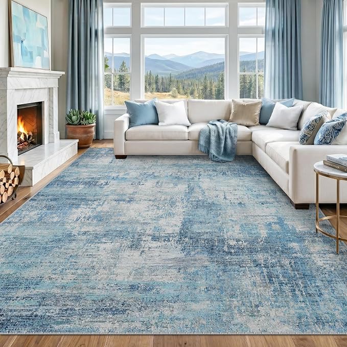 RELEANY Washable 5'x7' Abstract Area Rug - Image 8