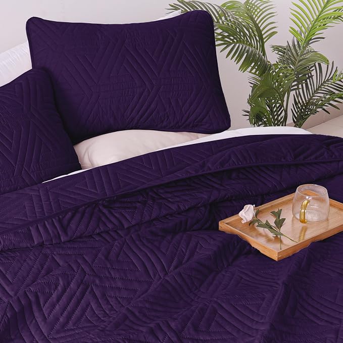 Whale Flotilla Soft Geometric Cal King Quilt Set - Image 4