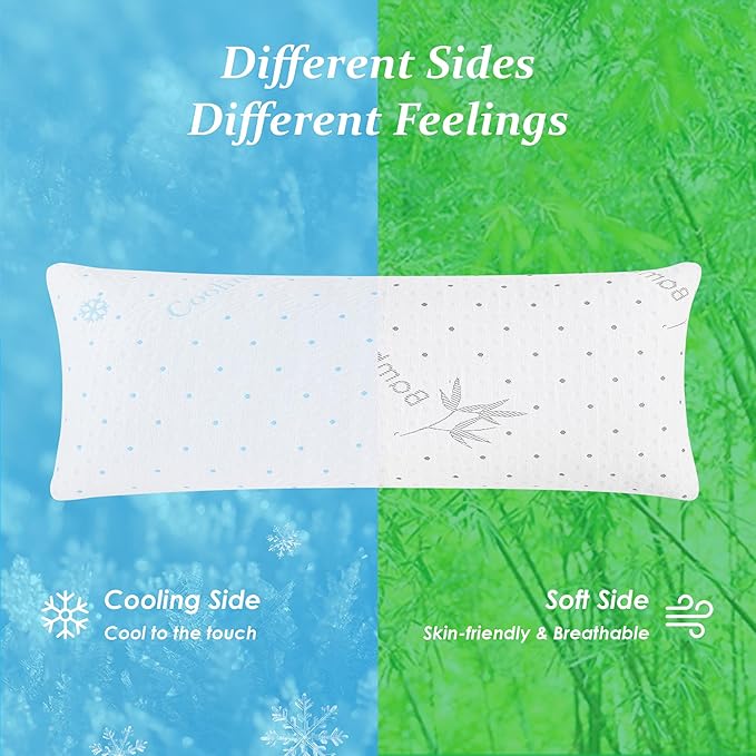Dreamood Cooling Body Pillow Shredded Memory Foam - Image 2
