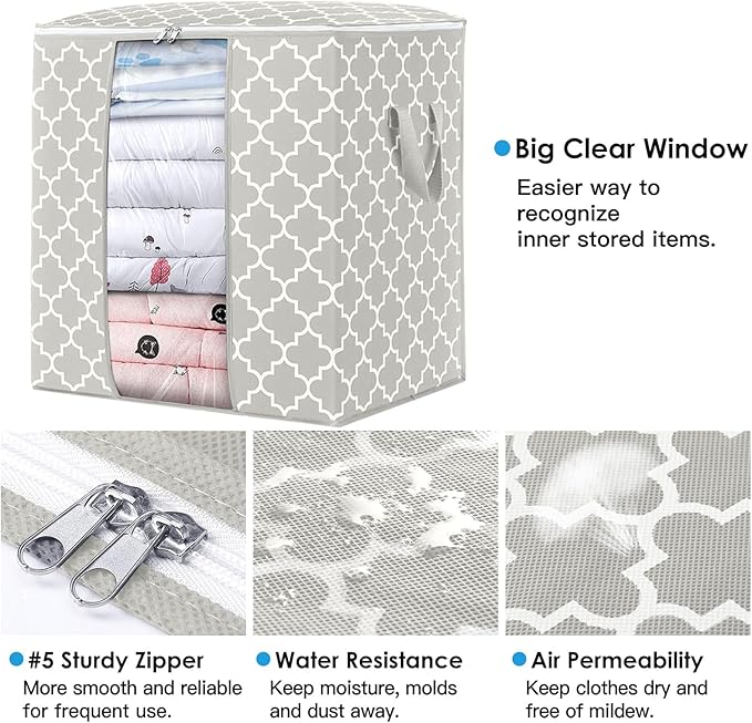 Storage Bags 4 Pack 100L Clothes Organization and Storage Containers | Large - Image 2