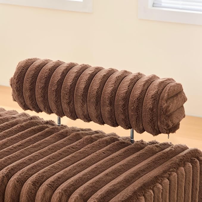 KEIKI 49.6" Upholstered Sofa End of Bed Bench Ottoman Footrest, Mini Loveseat - Image 8