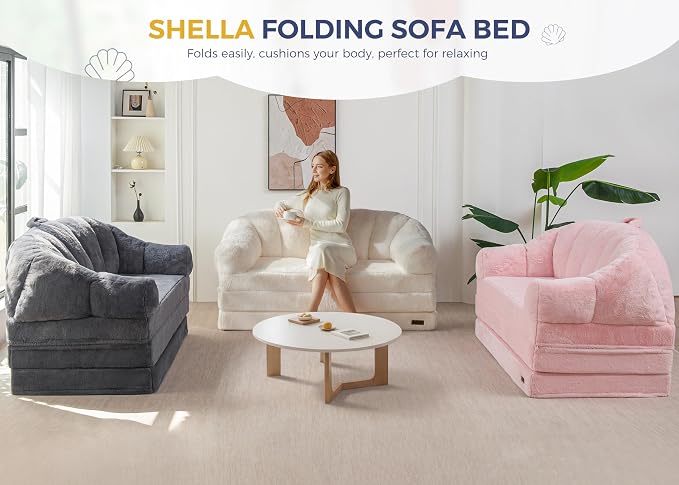 MAXYOYO Folding Sofa Bed, 2 in 1 Convertible Sofa to Lounger | Comfy Loveseat - Image 3