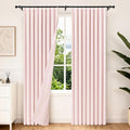 Etherealveil Baby Pink Pinch Pleated Blackout Curtains 2 Panels 60"x84" | Back by Etherealveil