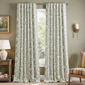 jinchan Green Floral Blackout Curtains 96 Inch Farmhouse Back Tab 2 Panels | by JINCHAN