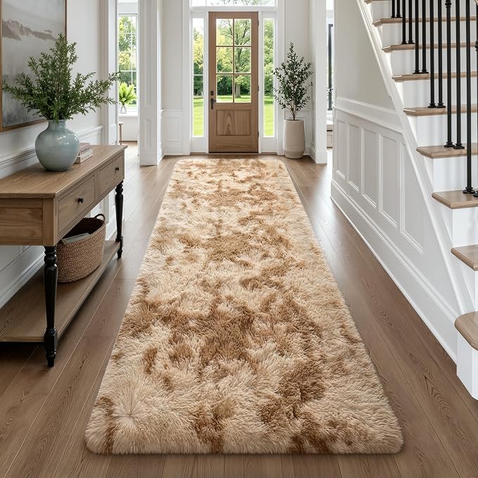 Deerhoo 3x8 Runner Rugs for Long Hallway Bedroom Kitchen, Plush Furry, High Pile by Deerhoo