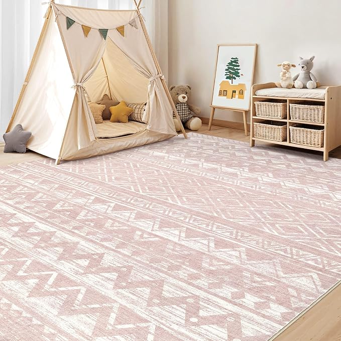 cotiled Boho 10x12 Area Rug for Living Room: Large Moroccan Washable Rug | - Image 8