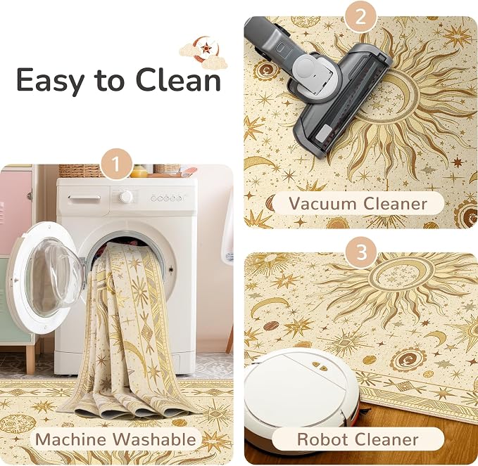 Vacuum-Friendly, 3x5 Washable Area Rug - Image 6