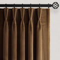 Brown Gold 102 Inches Long Velvet Curtains 2 Panels by Unknown