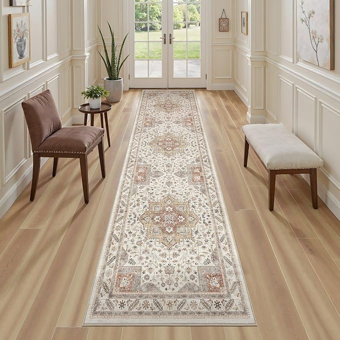 cotiled 2x6 Hallway Runner Rug for Entryway, Non-Slip Vintage, and Laundry Room - Image 4