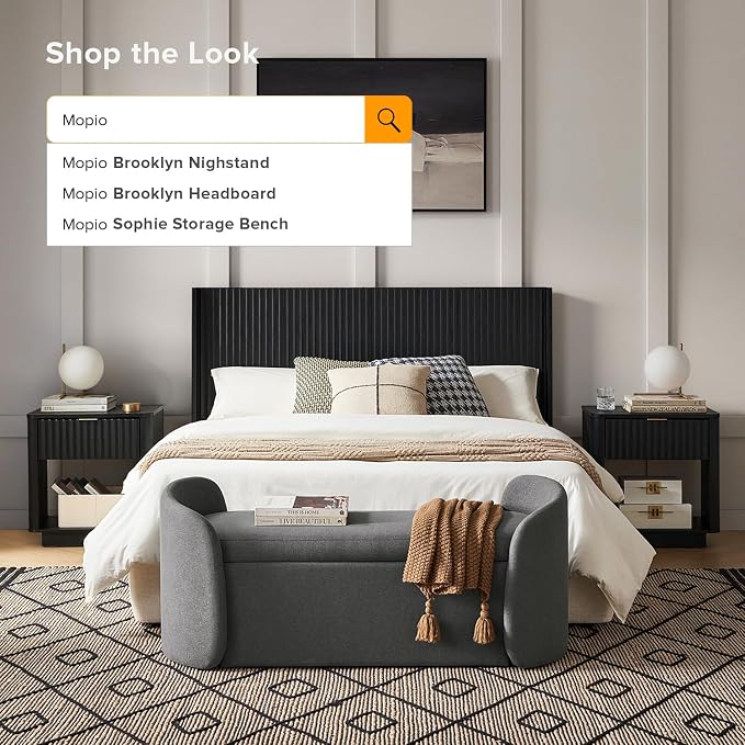 mopio Sophie 51" Ottoman Storage Bench, Entryway and Window Seating, End of Bed - Image 7