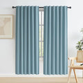 Full Blackout Linen Curtains 72 Inch Drop 2 Panels, Heat and Full Light by KEQIAOSUOCAI