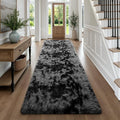 Deerhoo 3x10 Runner Rugs for Long Hallway Bedroom Kitchen, Dark Grey | Tie-Dyed by Deerhoo