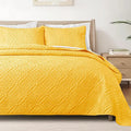 Exclusivo Mezcla King Quilt Set, Bright Yellow | Lightweight Soft Bedspreads by ExclusivoMezcla
