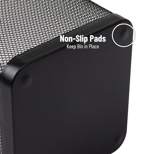 Mind Reader Mesh Trash Can, Waste Paper Basket, Metal Mesh, 9.75"L x 9.75"W x - Image 5