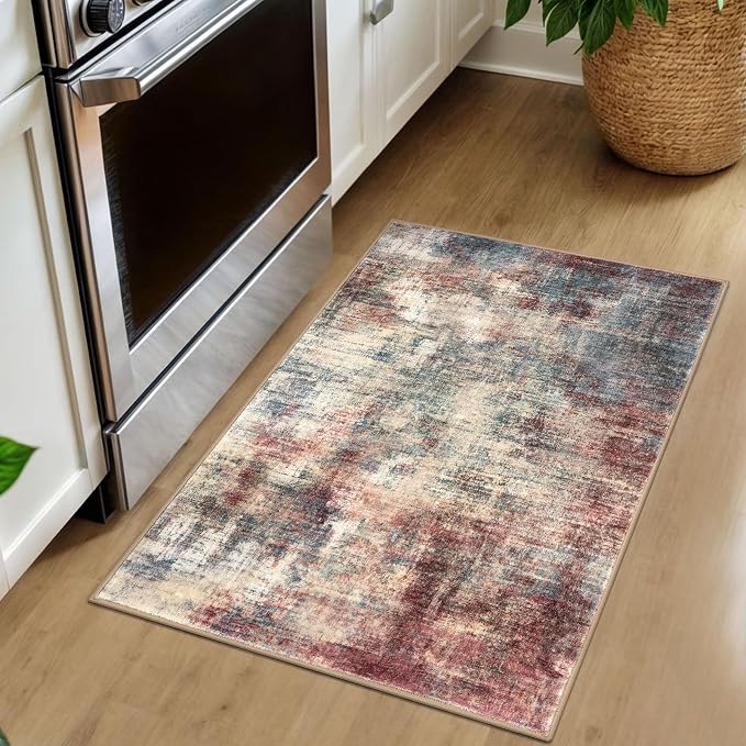 Small Abstract Area Rug 2x3 Ft Entryway Rugs Washable Door Mat Indoor Entrance - Image 9