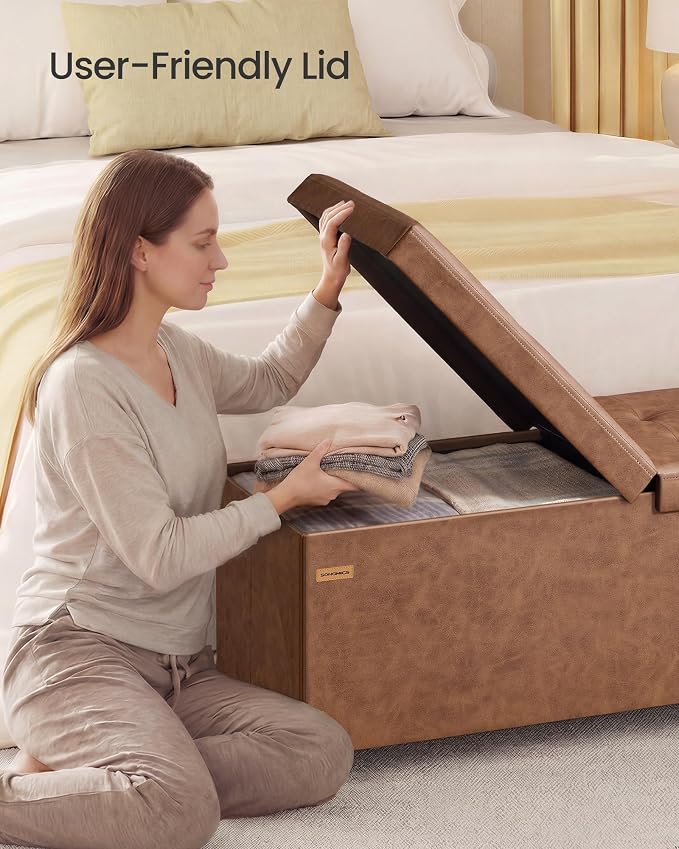 SONGMICS Storage Ottoman Bench - Image 2