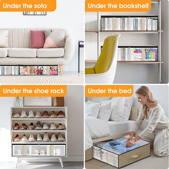 StorageRight Under Bed Storage Bags, 3 Pack, Comforters, Blankets and Seasonal - Image 6