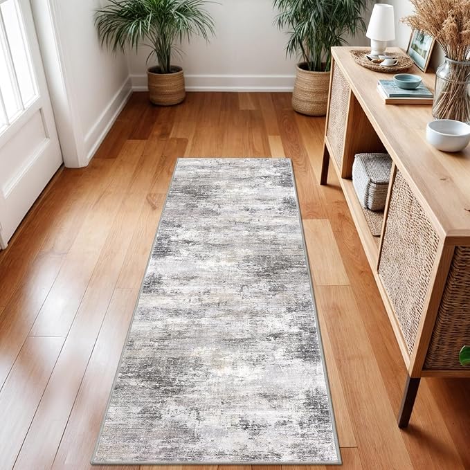 Abstract Runner Rug 2x7 Ft Washable Runners - Image 2