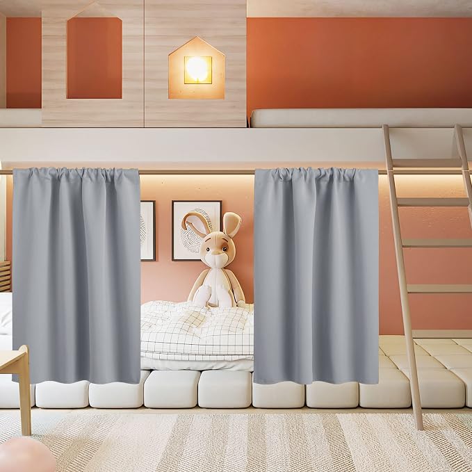 RYB HOME Blackout Curtains for Bedroom Living Room Nursery 63 inches Long | - Image 5