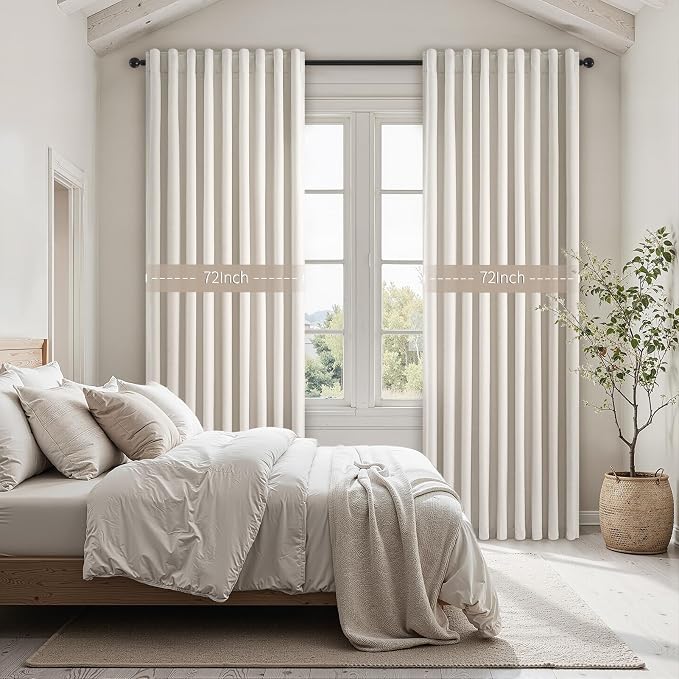 Extra Wide Total Blackout 96 Inch Curtains 72 Inches Wide - Image 3
