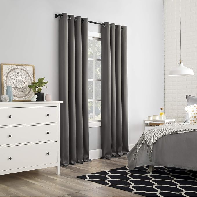 Sun Zero Nordic 2-Pack Dorm Curtain Theater Grade Extreme 100% Blackout Grommet - Image 6
