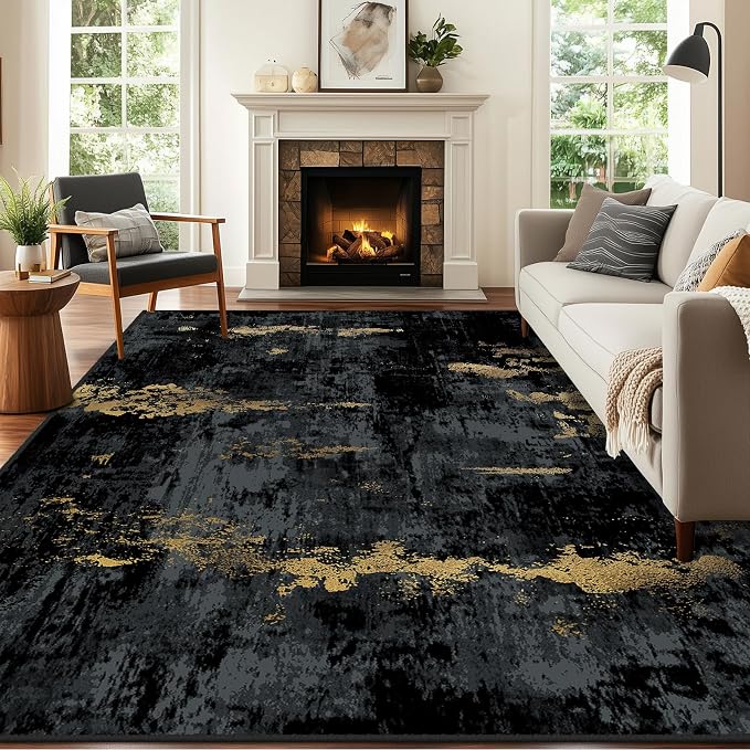 RELEANY Washable 5'x8' Abstract Area Rug - Image 4