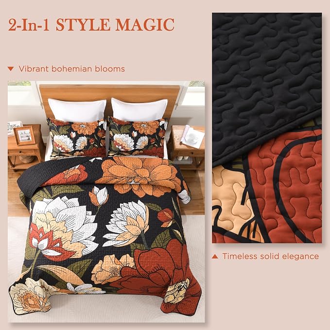 Quilt King Size, Reversible Polyester Coverlet Set - Image 9