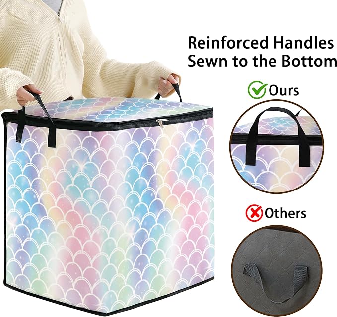 2pcs blanket storage bag for under bed, closet organizers 95L | clothing - Image 4