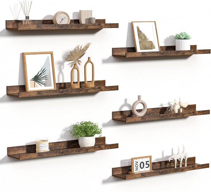 upsimples Floating Shelves for Wall Decor and Storage, Nursery Room, Coffee Bar by upsimples
