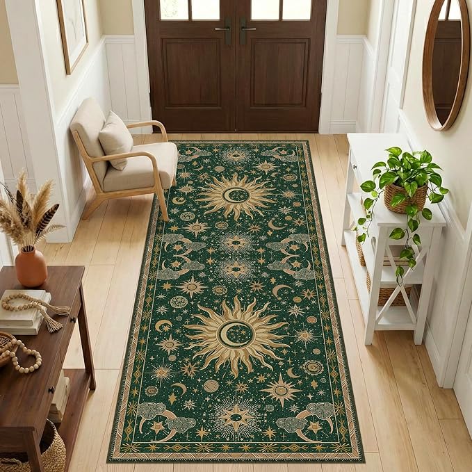Vacuum-Friendly, 2x6 Washable Area Rug by meejou
