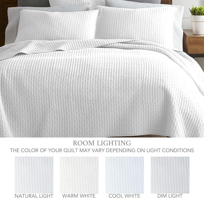 Levtex Home Cross Stitch Reversible King/Cal King Quilt Set and 2 Pillow Shams - Image 4