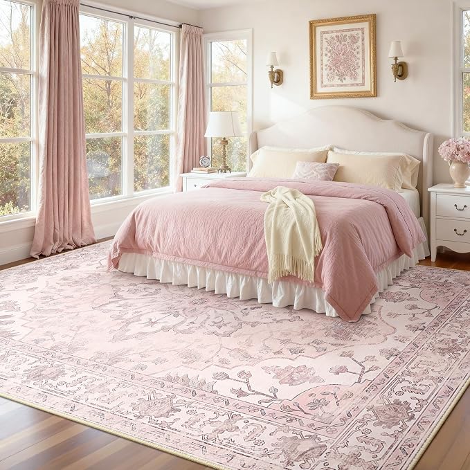 RELEANY Washable Area Rug, Large 9'x12', Water Repellent, Pet Friendly - Image 3