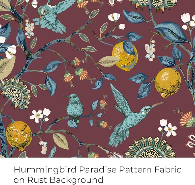 Topfinel Rust Floral Curtains 96 Inches Long 2 Panels Unique Beige Luxury - Image 2