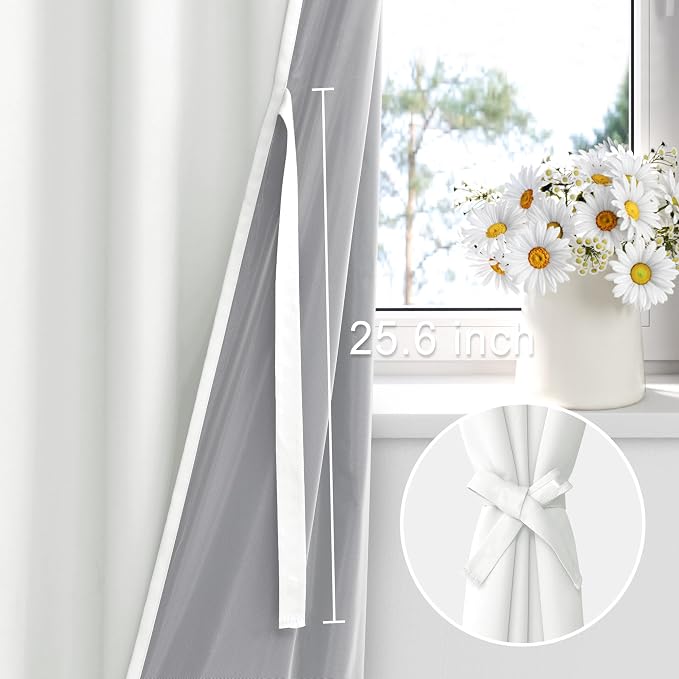 XWZO Full Shading Blackout Curtains 54 Inches Length - Image 3