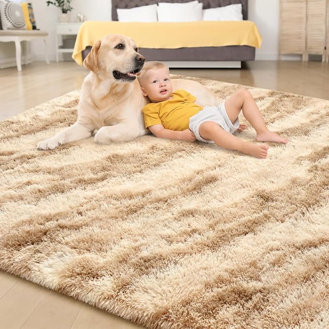 Fluffy Large Rugs for Living Room, Area Rug 6x9 Soft Carpet for Bedroom - Image 4