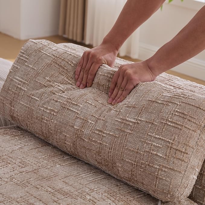 83.1" Extra Long Ottoman Bench for Bedroom, Oversized Chenille Upholstered - Image 5