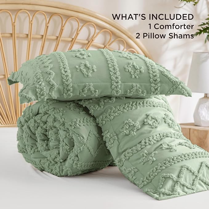 Bedsure Tufted Boho Comforter Set Full Size - Image 8