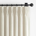 Pinch Pleated Cream Blackout Curtains 84 Inches Long by PleatedDrapes