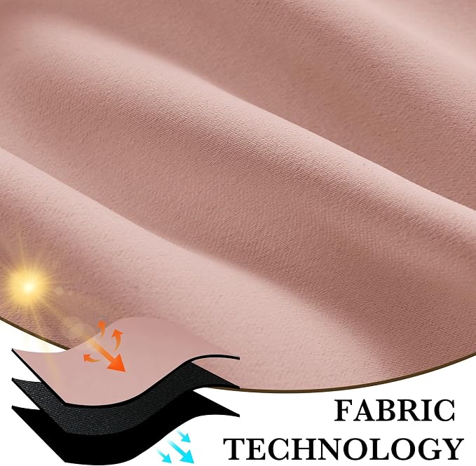 RYB HOME 100% Blackout Bathroom Curtains Over Sink 24 inches Long | Heat UV - Image 7