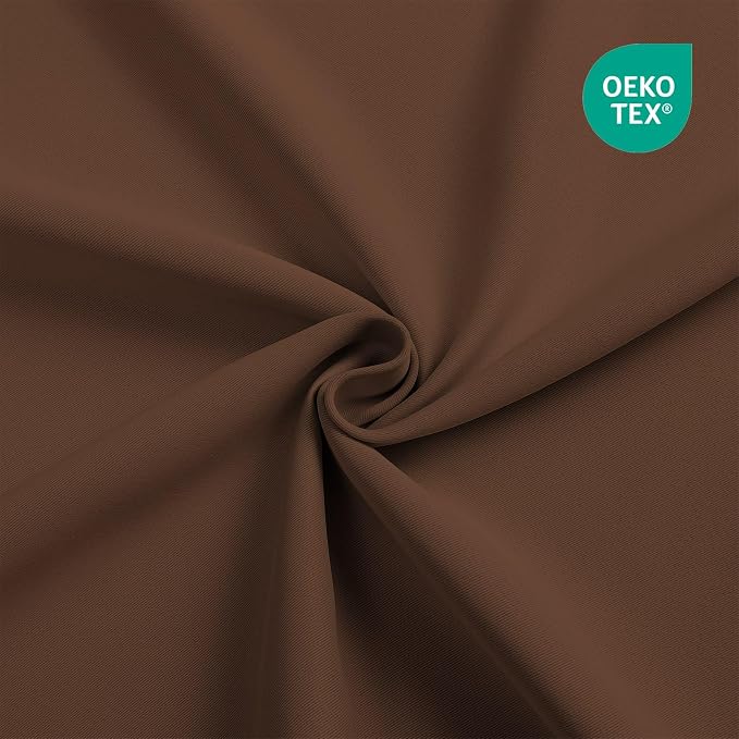 CUCRAF Brown Blackout Curtains 96 Inches Long, Thermal Insulated Noise Reducing - Image 5