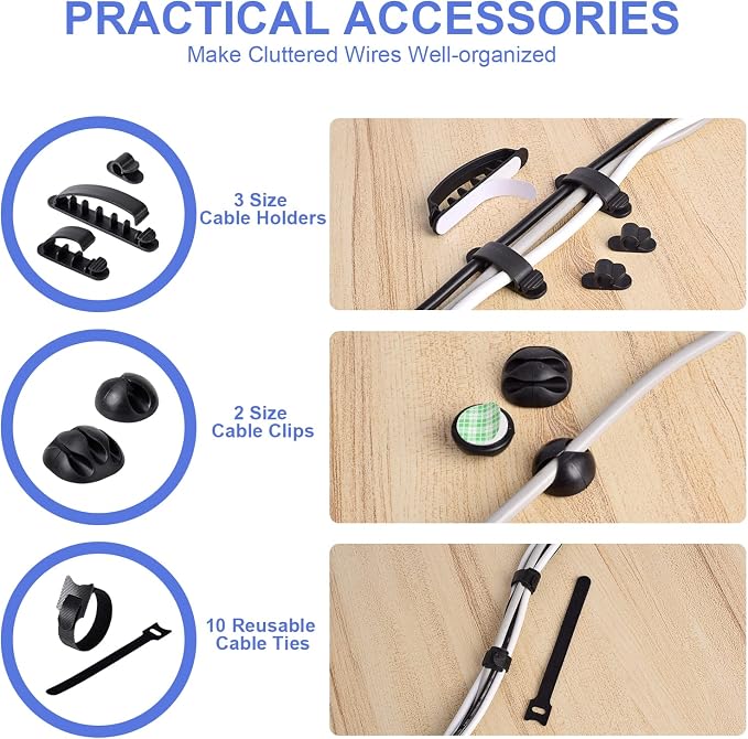 3 Pack Cable Organizer Box, Cable Management Box - Image 4