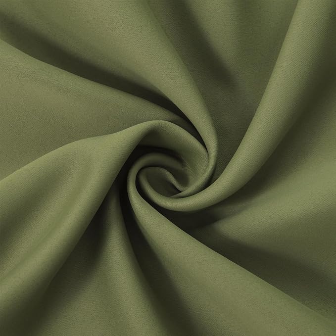 Olive Green Blackout Curtains 42 x 63 Inch Length/Set of 2 Curtain - Image 5