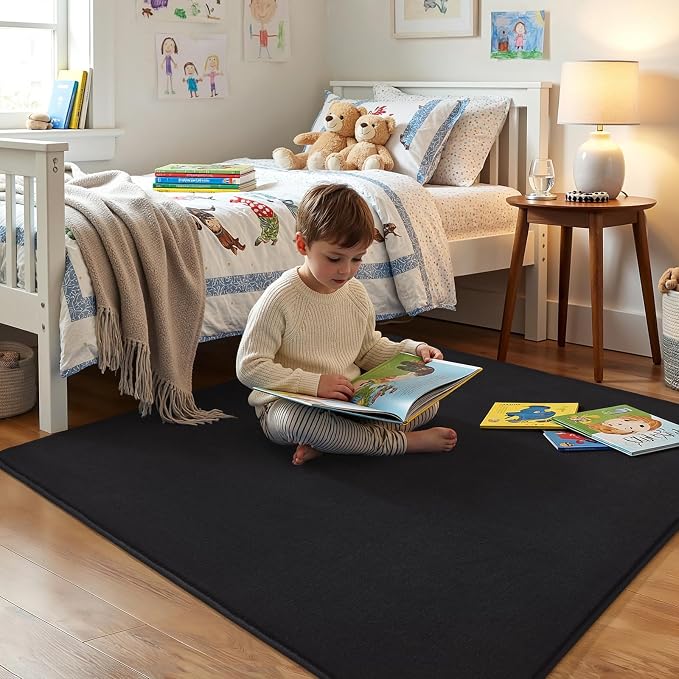 5x5 Square Area Rugs for Bedroom Living Room, Modern Non Slip Minimalist Carpet - Image 2