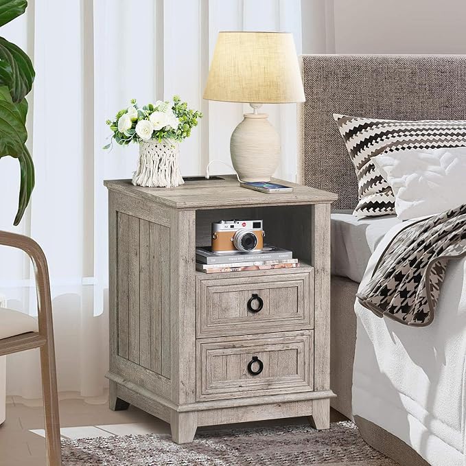 Joaxswe 18" Farmhouse Nightstand - Image 8