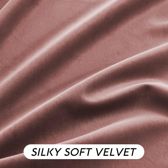 RYB HOME Velvet Curtains 102 inches Long, Extra Long High Ceiling Curtains | - Image 5