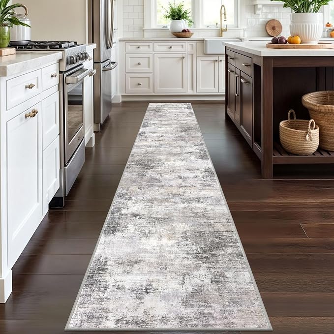 Abstract Runner Rug 2x12 Ft Washable Runners - Image 2