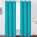 Teal Thermal Blackout Curtains/38 x 84 Inch/Set of 2 Panels Room Darkening by Lemomo